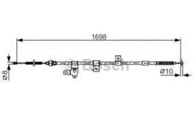 Трос ручного тормоза Bosch 1 987 482 346