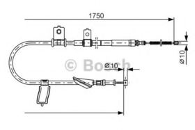 Трос ручного гальма Bosch 1 987 482 351