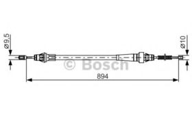 Трос ручного гальма Bosch 1 987 482 365