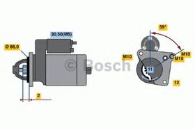 Стартер Bosch 0 001 108 428