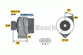 Генератор Bosch 0 986 045 170