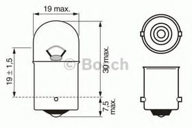 Лампа фонаря освещения номерного знака Bosch 1 987 302 284