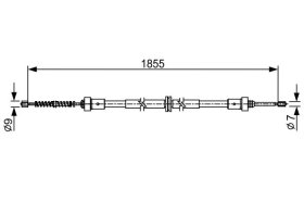 Трос ручного тормоза Bosch 1 987 482 546