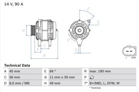 Генератор Bosch 0 986 049 640