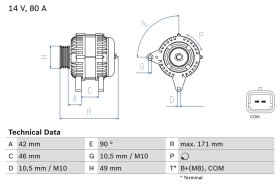 Генератор Bosch 0 986 082 740