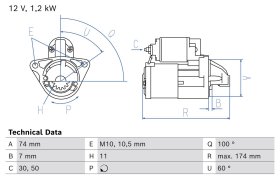 Стартер Bosch 0986029260