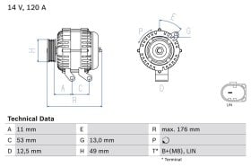 Генератор Bosch 0 986 082 220