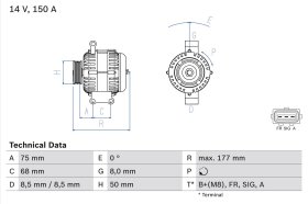 Генератор Bosch 0 986 082 590