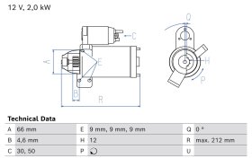 Стартер Bosch 0986026810