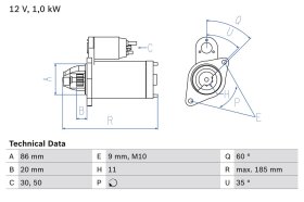 Стартер Bosch 0986027030