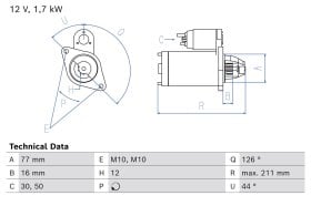 Стартер Bosch 0986026290