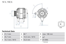 Генератор Bosch 0986084640