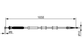 Трос ручного тормоза Bosch 1987482581