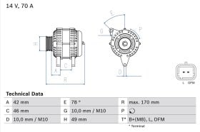Генератор Bosch 0 986 049 690