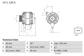 Генератор Bosch 0986083840