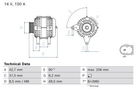 Генератор Bosch 0986085630
