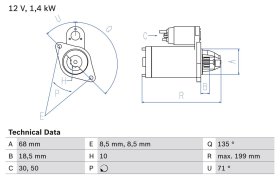 Стартер Bosch 0 986 025 210
