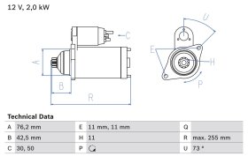 Стартер Bosch 0 986 024 360