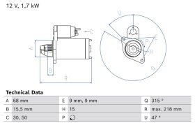 Стартер Bosch 0986027680