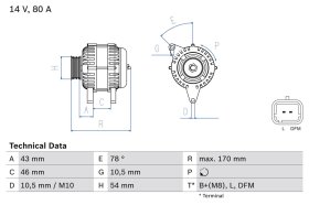 Генератор Bosch 0 986 049 410