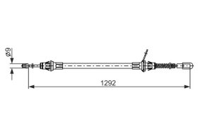 Трос ручного гальма Bosch 1987482924