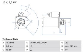Стартер Bosch 0 986 025 370