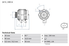 Генератор Bosch 0 986 082 560