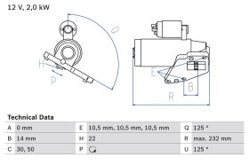 Стартер Bosch 0986024710