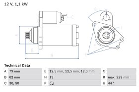 Стартер Bosch 0986029110