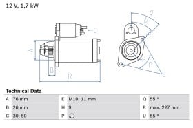 Стартер Bosch 0 986 023 940