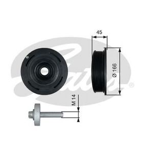 Шків колінчастого вала Gates TVD1054A