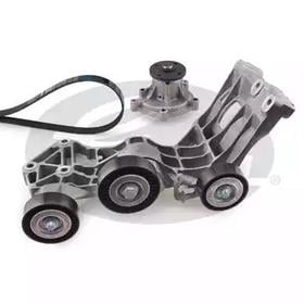 Комплект поликлиновых ремней + помпа Gates KP25PK1765