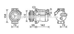 Компрессор кондиционера Prasco ctk063