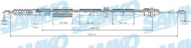 Трос ручного тормоза Samko c0262b