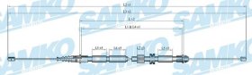 Трос ручного тормоза Samko c0263b