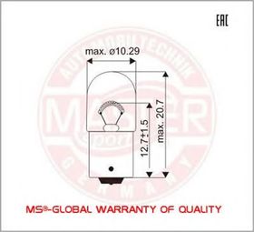 Лампа габаритних вогнів Master-Sport B218-PCS-MS