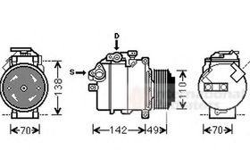 Компрессор кондиционера Van Wezel 0600K411