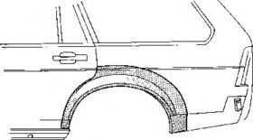 Крыло заднее Van Wezel 5834147