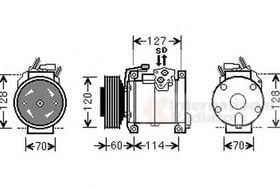 Компрессор кондиционера Van Wezel 0700K112