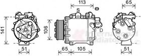 Компрессор кондиционера Van Wezel 2500K263