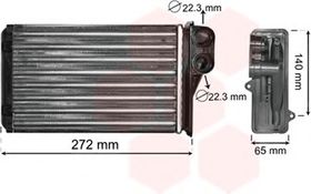 Радиатор печки Van Wezel 40006292