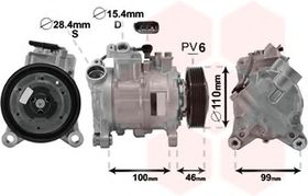 Компрессор кондиционера Van Wezel 0600K489