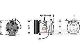 Компрессор кондиционера Van Wezel 2700K007