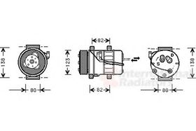 Компрессор кондиционера Van Wezel 5900K054