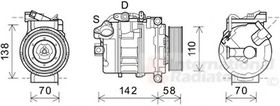 Компрессор кондиционера Van Wezel 0600K496