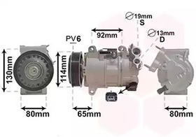 Компрессор кондиционера Van Wezel 4001k703