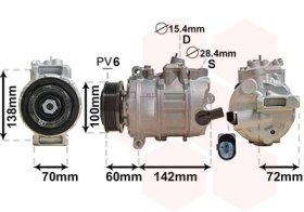 Компрессор кондиционера Van Wezel 5800k386