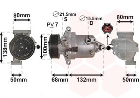 Компрессор кондиционера Van Wezel 1301k703