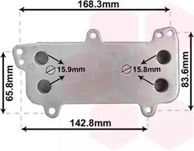 Масляный радиатор двигателя Van Wezel 58013707