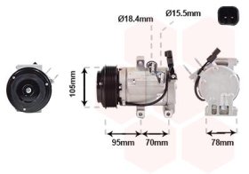 Компресор кондиціонера Van Wezel 1800k682